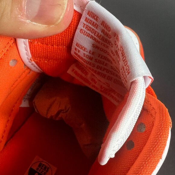 Nike Dunk Low Shoes Men's 8.5 Syracuse 2020 Orange & White Sneakers CUI726-101 - Picture 5 of 13